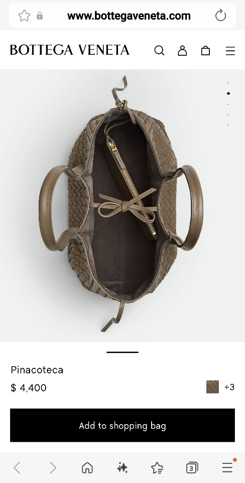 Bottega Veneta Pinacoteca Pinecone/fondant 854371 34*20*14cm-duoc-ban-tai-Hvip Bags and Accessories