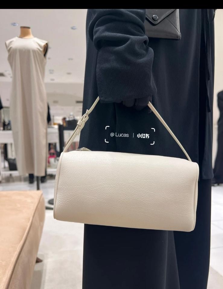 The Row 90's Bag in grained calfskin Leather white 19.5x10x 8cm -duoc-ban-tai-Hvip Bags and Accessories