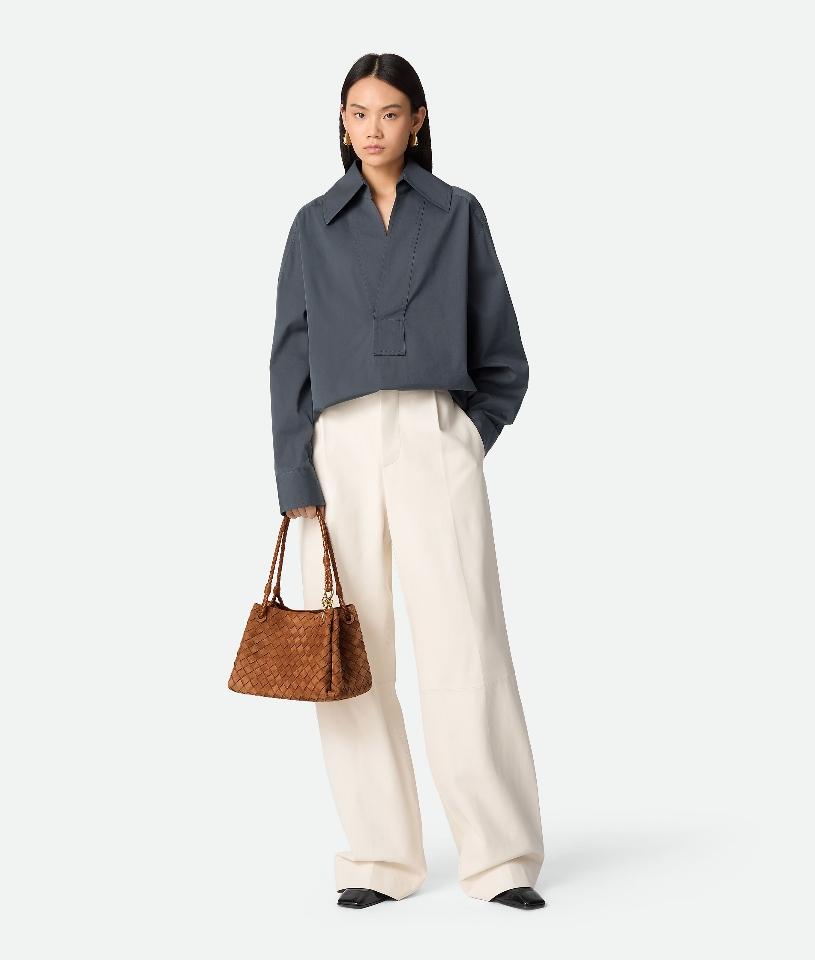 Bottega Veneta medium suede Parachute amber 835921 29.5x17.5x18.5 cm -duoc-ban-tai-Hvip Bags and Accessories