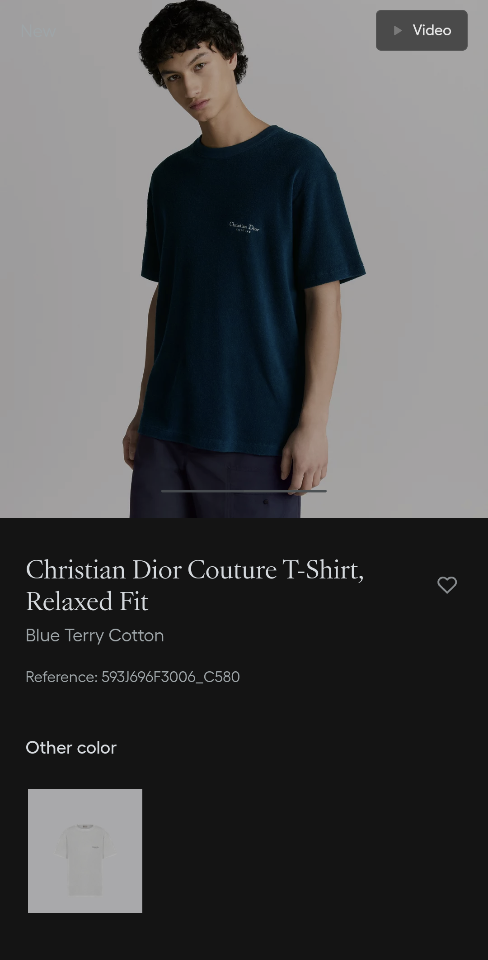 Christian Dior Couture T-Shirt, Relaxed Fit
Blue Terry Cotton
 593J696F3006_C580-duoc-ban-tai-Hvip Shoes and Clothes