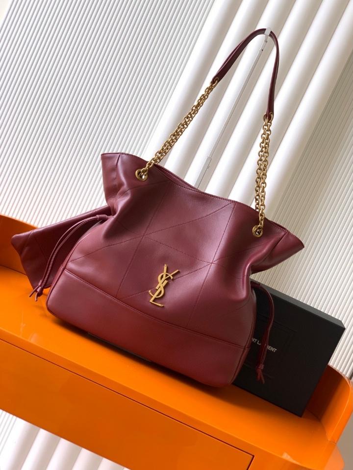 Saint Laurent JAMIE SHOPPING Medium in lambskin
Bordeaux  809824 35x35×10cm (1)-duoc-ban-tai-Hvip Bags and Accessories