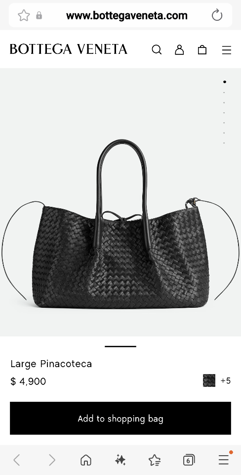 Bottega Veneta Large Pinacoteca Black/fondant 817166 23*43*14.5cm-duoc-ban-tai-Hvip Bags and Accessories