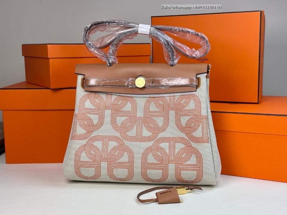 Hermes Bicolor Vache Hunter Chaine D'Ancre Herbag 31 PM -duoc-ban-tai-Hvip Bags and Accessories