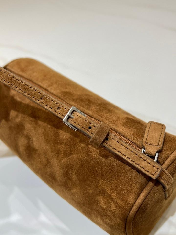The Row 90's Bag in Nubuck dark brown 19.5x10x8cm -duoc-ban-tai-Hvip Bags and Accessories