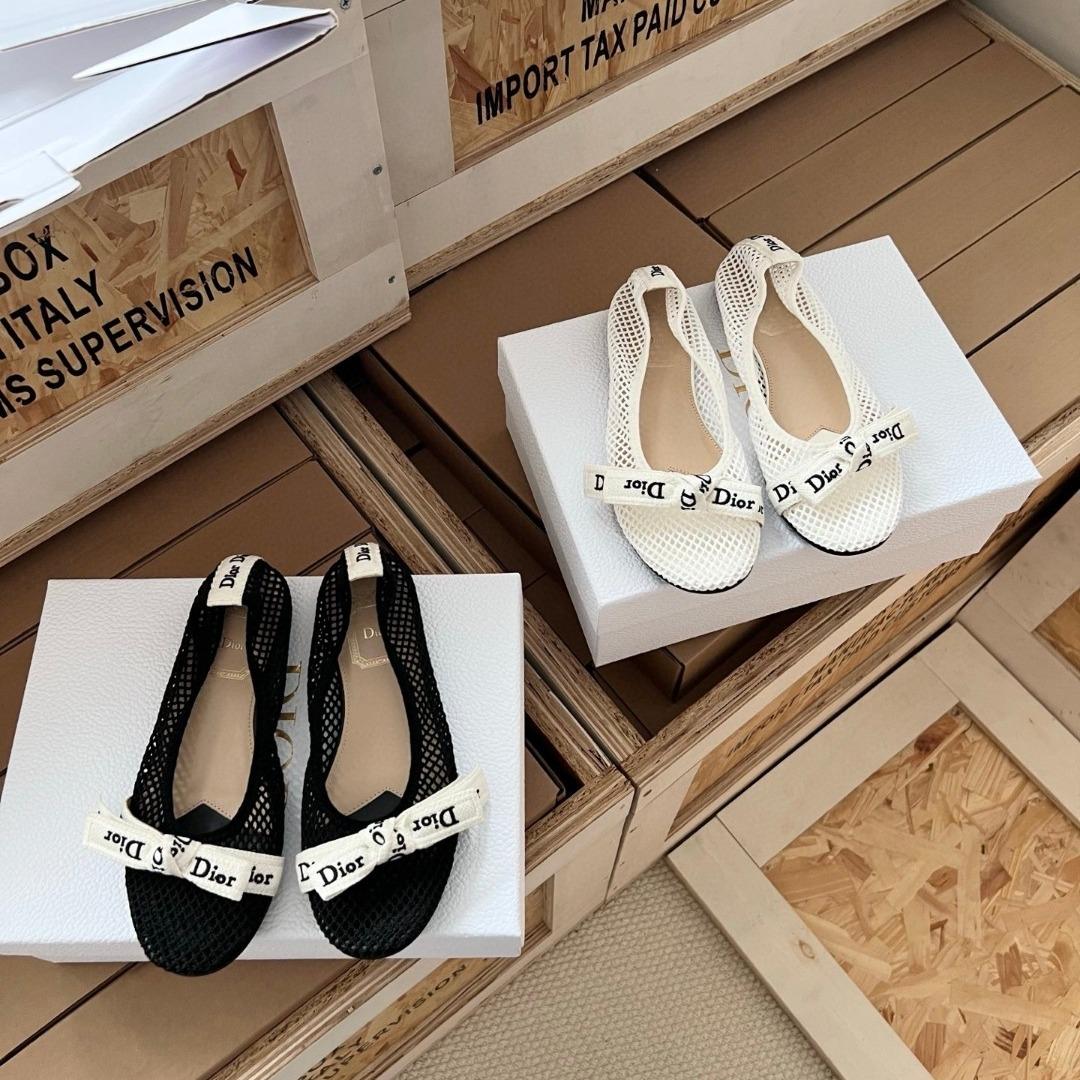 Dior J'Adior Ballet Flat  Mesh-duoc-ban-tai-Hvip Shoes and Clothes
