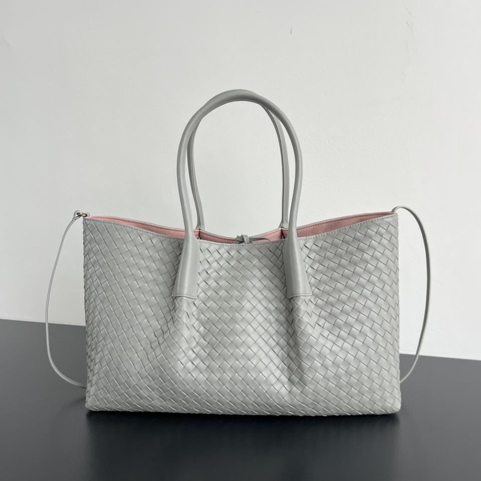 Bottega Veneta Large Pinacoteca grey/pink 817166 23*43*14.5cm-duoc-ban-tai-Hvip Bags and Accessories