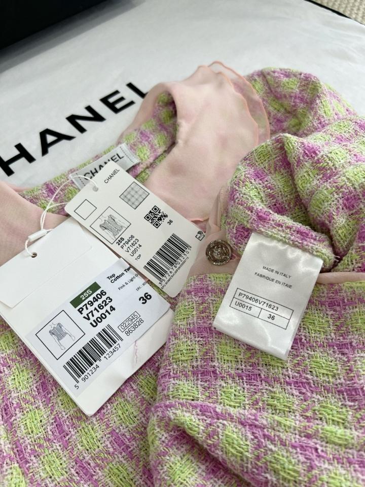Chanel Top
 
Cotton Tweed 
Pink & Light Green-duoc-ban-tai-Hvip Shoes and Clothes