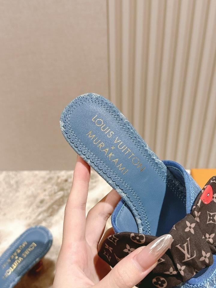 Louis Vuitton LV x TM Cherie Mules blue 55mm (1) -duoc-ban-tai-Hvip Shoes and Clothes
