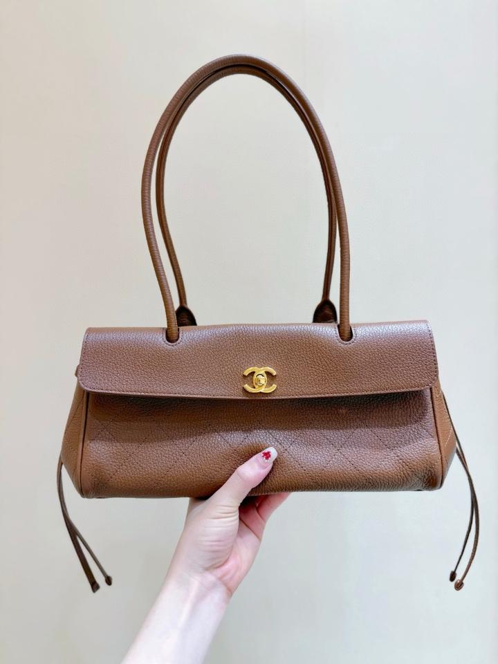 Chanel Small Shopping Bag   Grained Calfskin & Gold-Tone Metal brown 15*30.5*11.5cm AS6288-duoc-ban-tai-Hvip Bags and Accessories