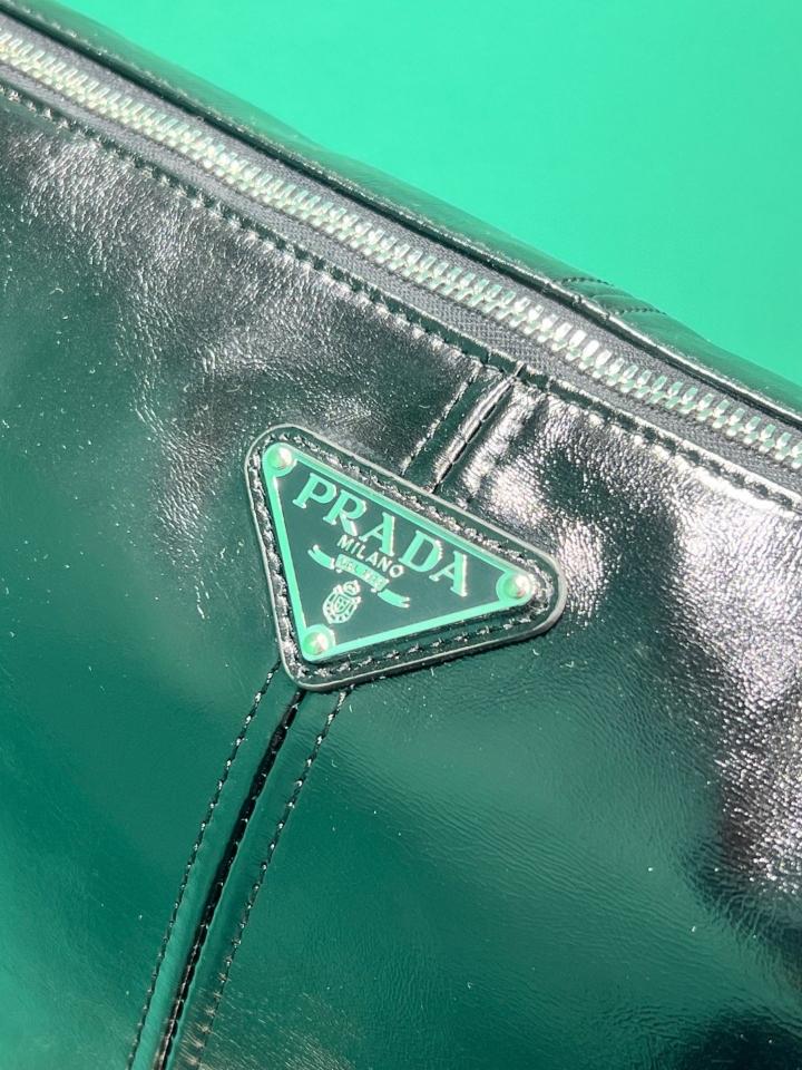 Prada Leather shoulder bag black 2VH187 35x22x12cm-duoc-ban-tai-Hvip Bags and Accessories