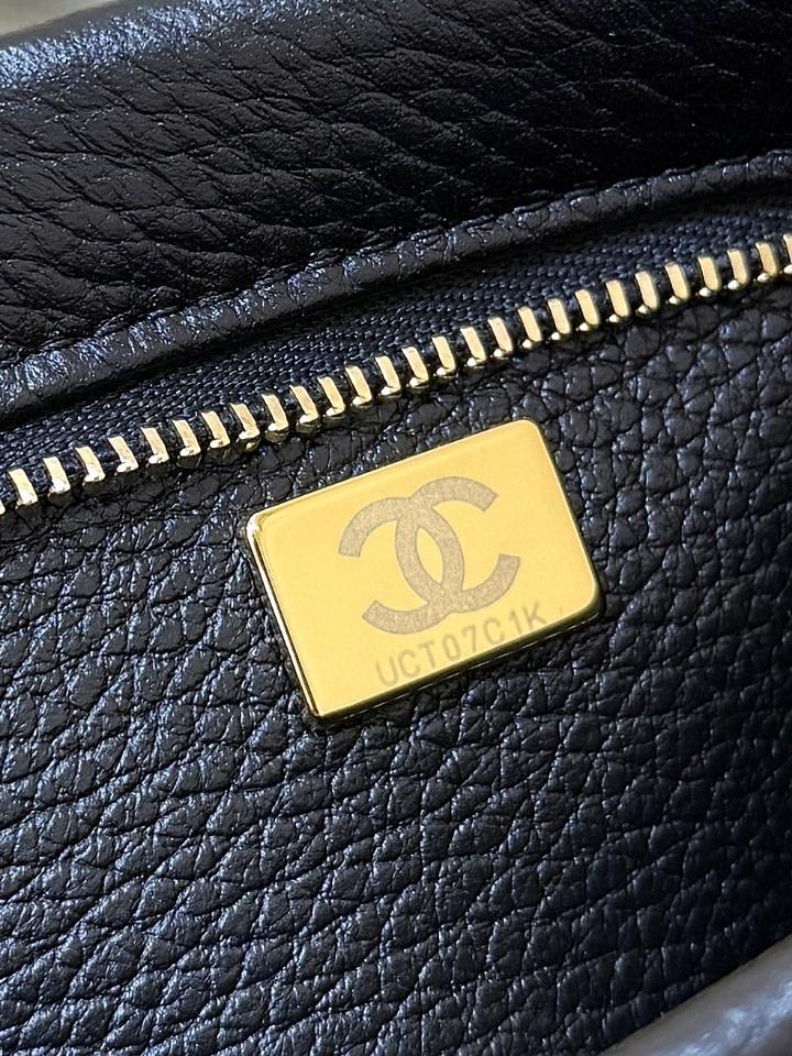 Chanel Small Shopping Bag   Grained Calfskin & Gold-Tone Metal black 15*30.5*11.5cm AS6288-duoc-ban-tai-Hvip Bags and Accessories