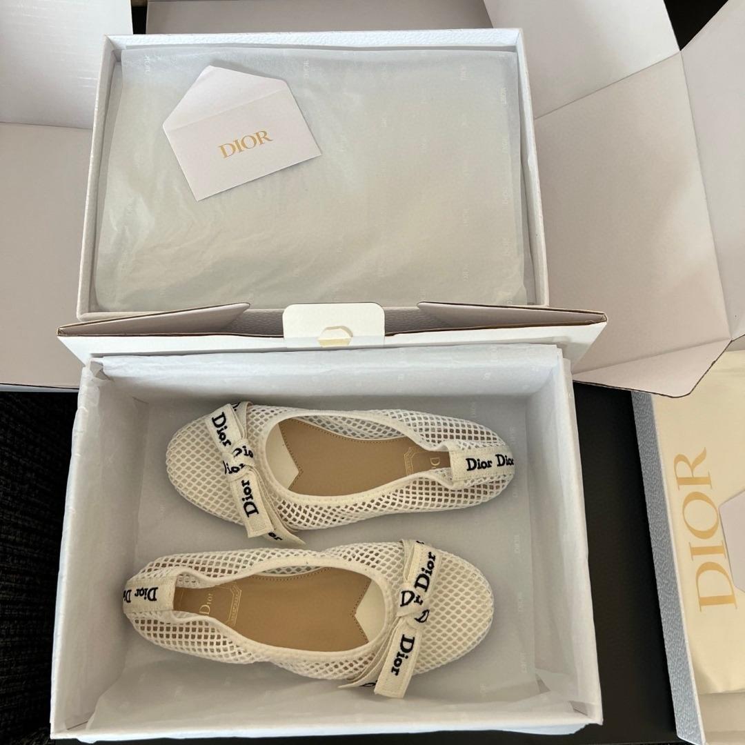 Dior J'Adior Ballet Flat  Mesh-duoc-ban-tai-Hvip Shoes and Clothes