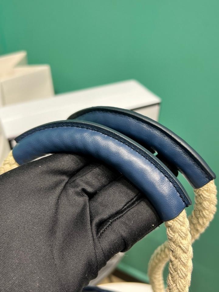 Prada Mariner Re-Nylon small bucket bag Baltic Blue 1BE082 23.5x28x16.5cm-duoc-ban-tai-Hvip Bags and Accessories