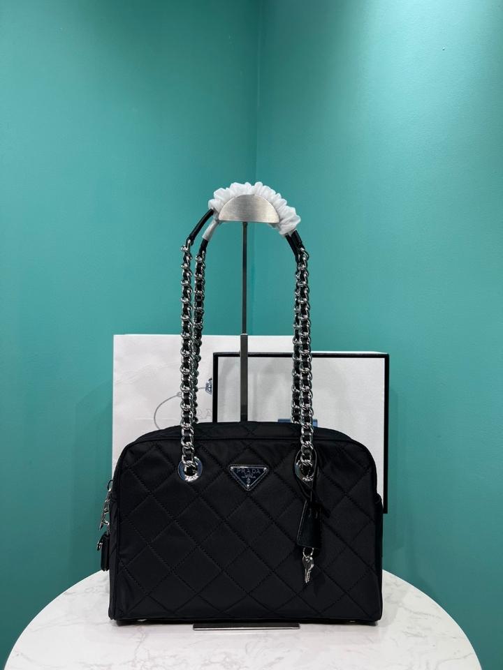 Prada canvas black bag 1BD641 30x21x11cm-duoc-ban-tai-Hvip Bags and Accessories