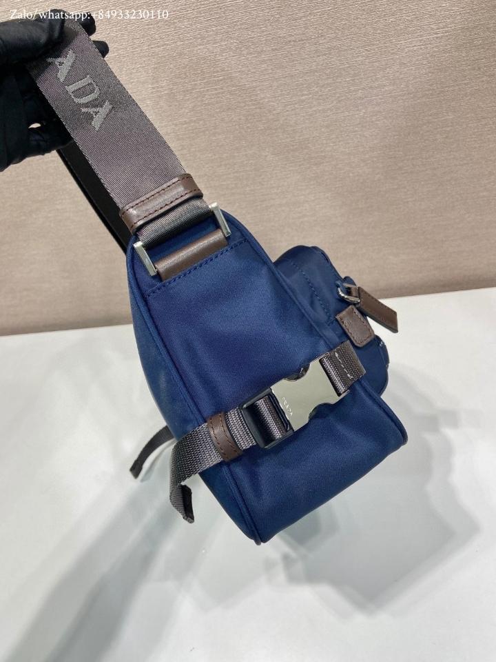 Prada Speedrock Re-Nylon and leather shoulder bag navy  2VH192 28x17.5x10cm-duoc-ban-tai-Hvip Bags and Accessories