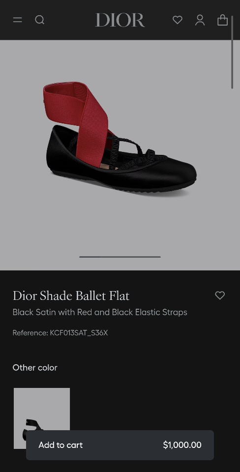 Dior Shade Ballet Flat
Black Satin with Red and Black Elastic Straps
 KCF013SAT_S36X (2)-duoc-ban-tai-Hvip Shoes and Clothes