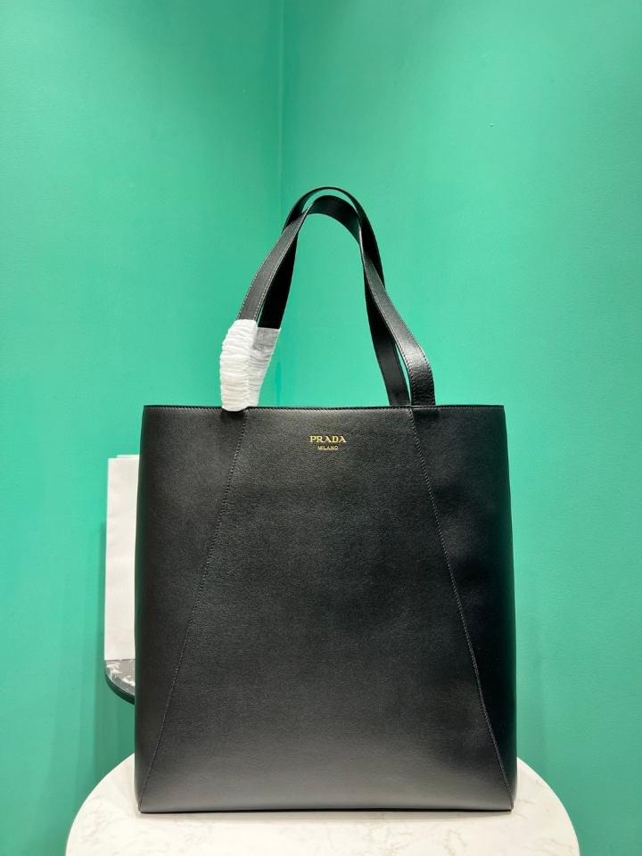 Prada leather tote bag black 2VG122 38x42x17cm-duoc-ban-tai-Hvip Bags and Accessories