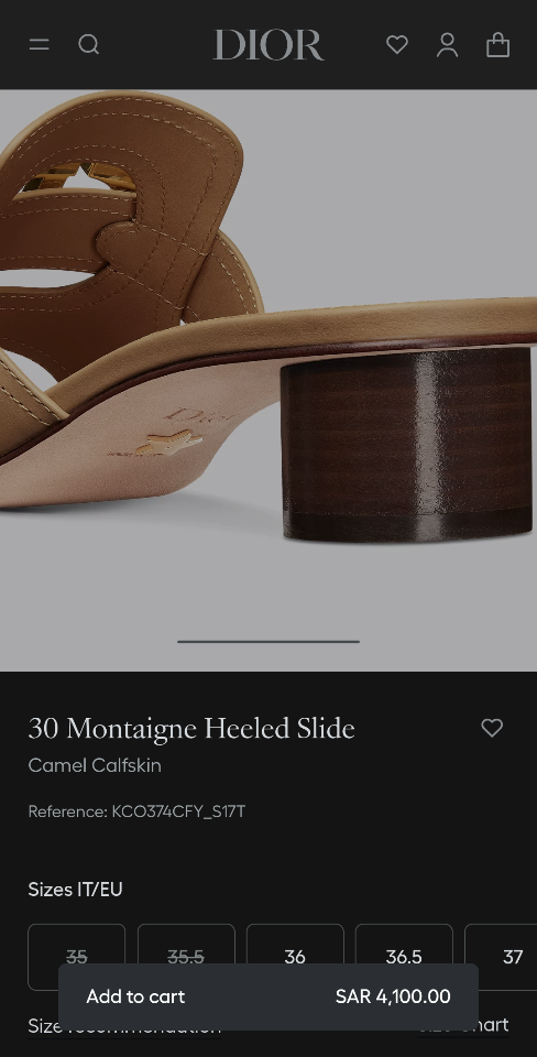 Dior 30 Montaigne Heeled Slide
Camel Calfskin
KCO374CFY_S17T 40mm (2)-duoc-ban-tai-Hvip Shoes and Clothes