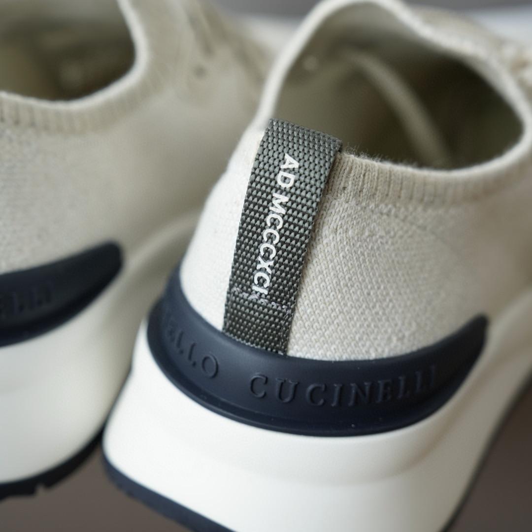 Brunello Cucinelli Cotton chiné knit runners panama 262MZUKISO250-duoc-ban-tai-Hvip Shoes and Clothes