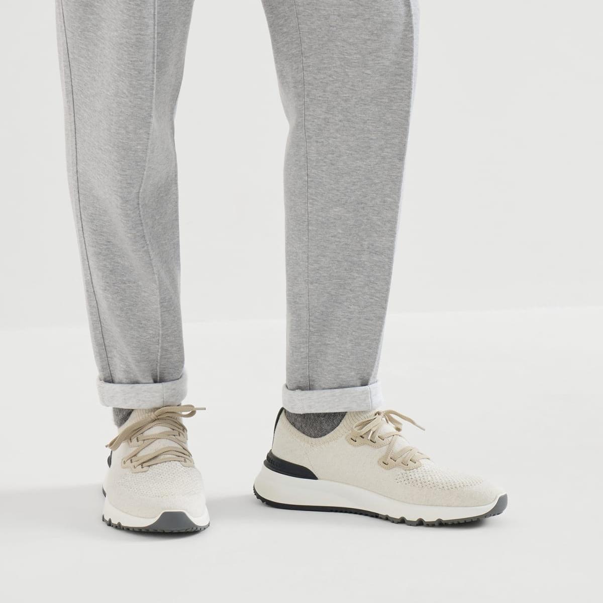Brunello Cucinelli Cotton chiné knit runners panama 262MZUKISO250-duoc-ban-tai-Hvip Shoes and Clothes