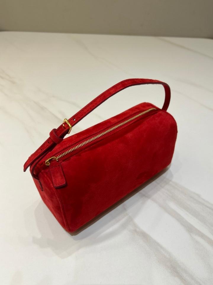 The Row 90's Bag in Nubuck red 19.5x10x8cm -duoc-ban-tai-Hvip Bags and Accessories