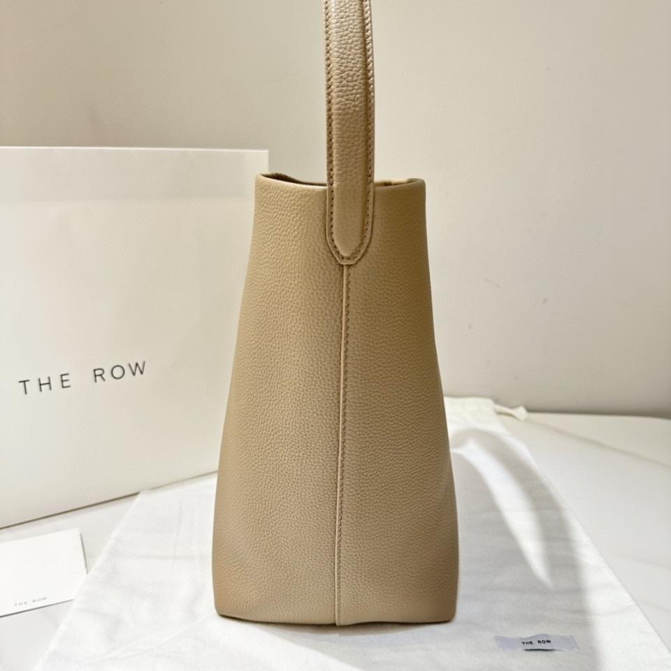 The Row Medium N/S Park Tote Bag in Leather Dark Taupe 30X28X15.5cm -duoc-ban-tai-Hvip Bags and Accessories