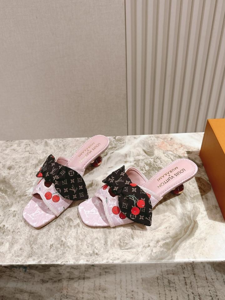 Louis Vuitton LV x TM Cherie Mules pink 55mm (1)-duoc-ban-tai-Hvip Shoes and Clothes