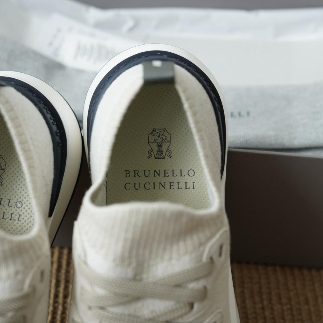 Brunello Cucinelli Cotton chiné knit runners panama 262MZUKISO250-duoc-ban-tai-Hvip Shoes and Clothes