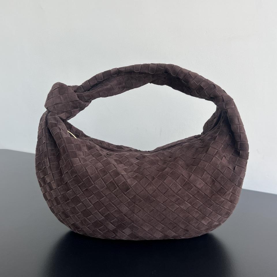 Bottega Veneta Jodie dark chocolate suede 600261 48x40x16cm-duoc-ban-tai-Hvip Bags and Accessories