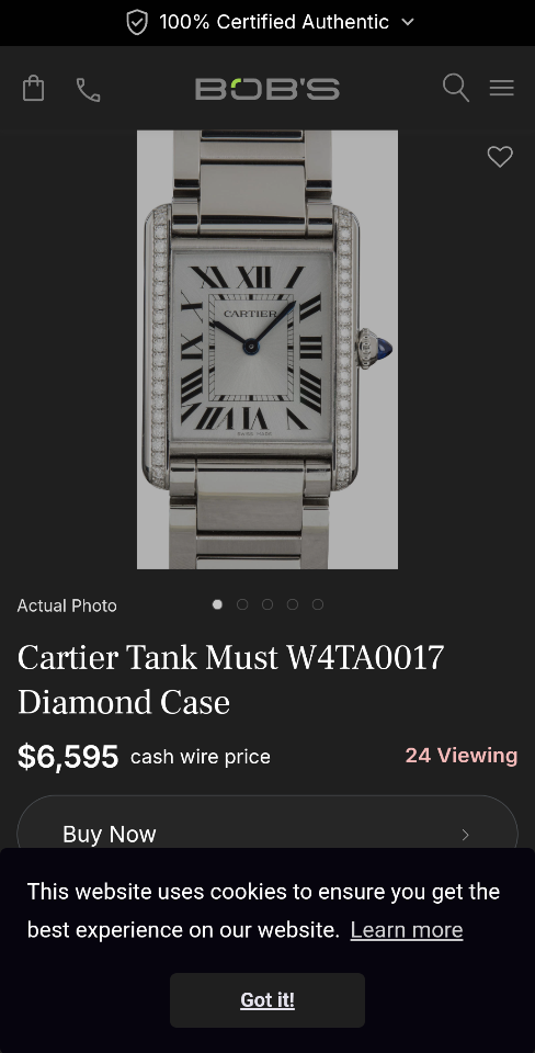 Cartier Tank Must watch
Large model, quartz movement, steel, diamonds W4TA0017-duoc-ban-tai-Hvip Bags and Accessories