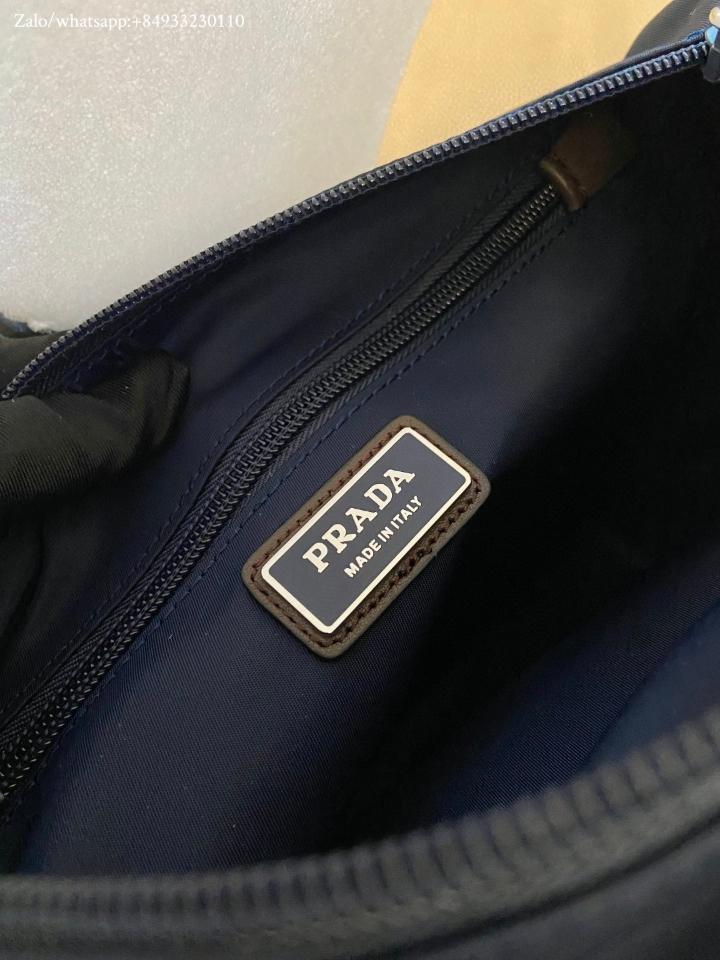 Prada Speedrock Re-Nylon and leather shoulder bag navy  2VH192 28x17.5x10cm-duoc-ban-tai-Hvip Bags and Accessories