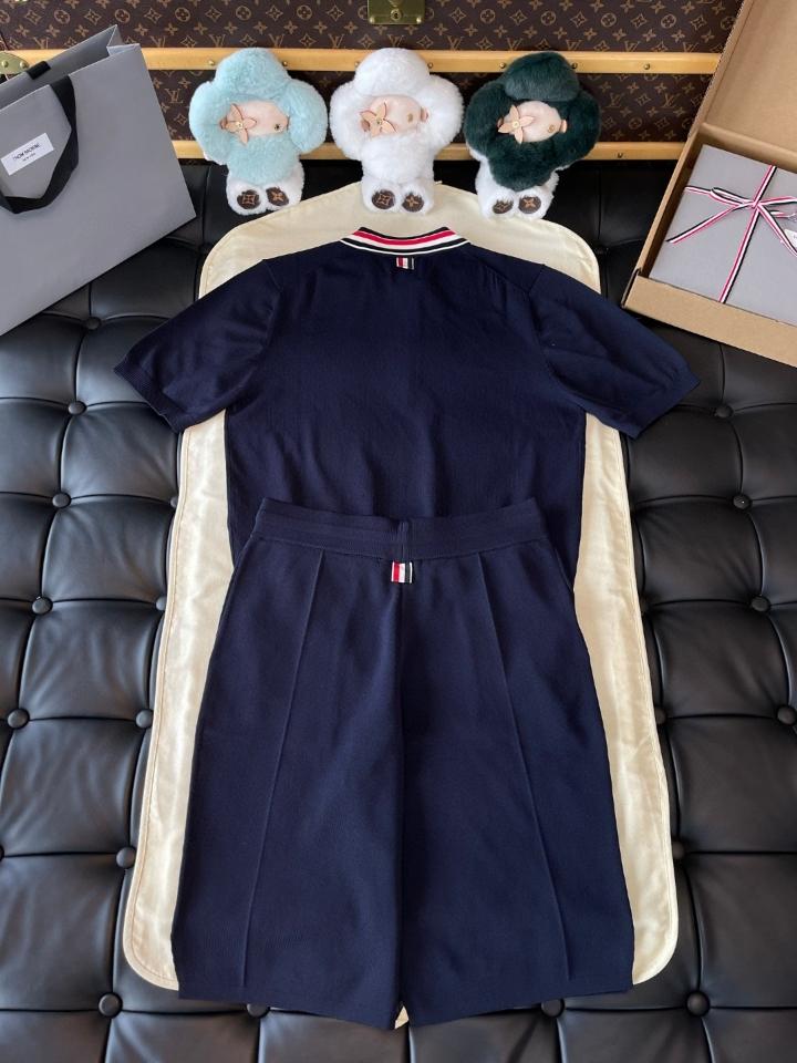 Thom Browne STRETCH VISCOSE TENNIS shorts navy blue -duoc-ban-tai-Hvip Shoes and Clothes