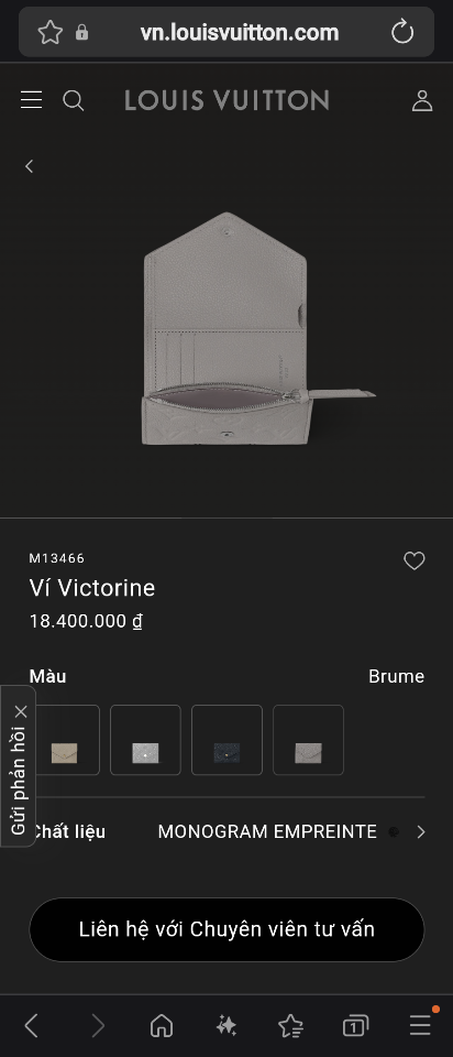 Louis Vuitton M13466
Ví Victorine 12 x 9.5 x 2.5cm-duoc-ban-tai-Hvip Bags and Accessories