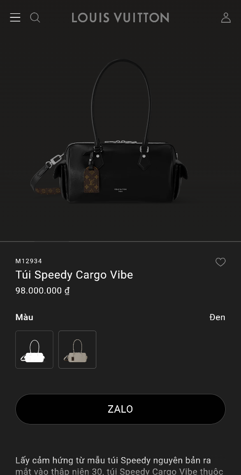 Louis Vuitton M12934
Túi Speedy Cargo Vibe 17 x 12 x 28cm -duoc-ban-tai-Hvip Bags and Accessories