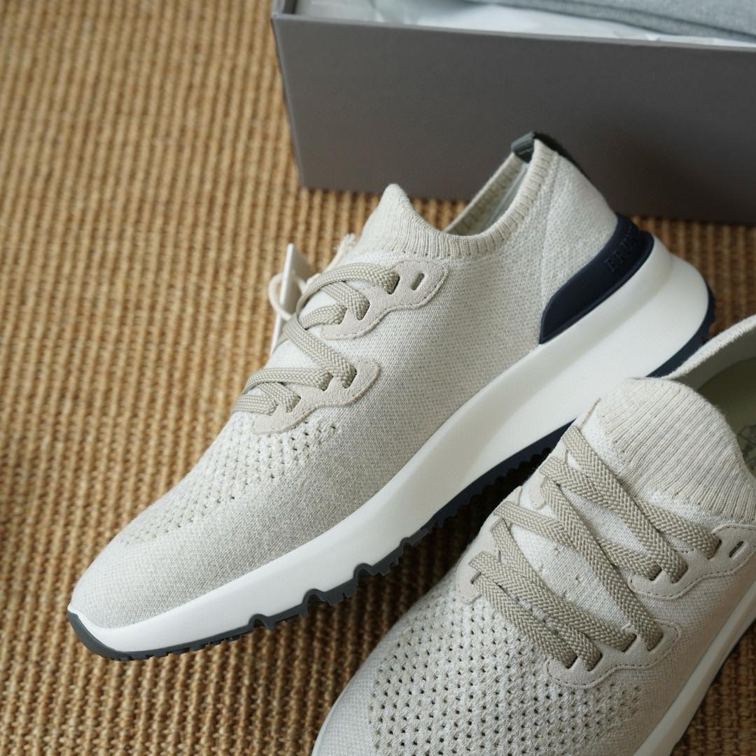 Brunello Cucinelli Cotton chiné knit runners panama 262MZUKISO250-duoc-ban-tai-Hvip Shoes and Clothes