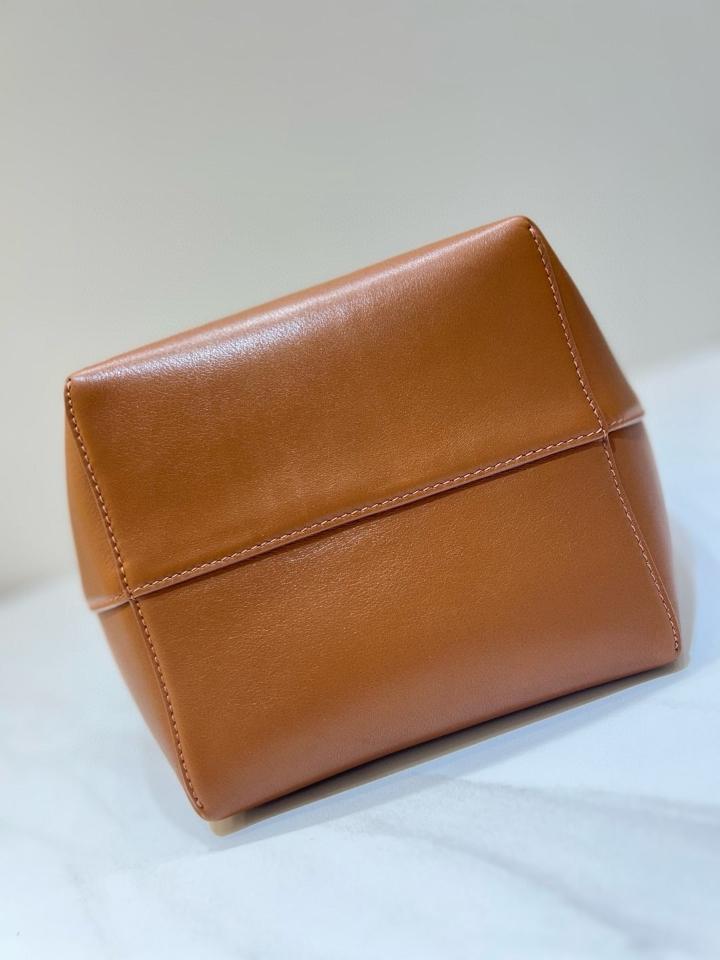 THE ROW Medium N/S Park smooth calfskin leather tote bag brown 30X28X15.5cm -duoc-ban-tai-Hvip Bags and Accessories