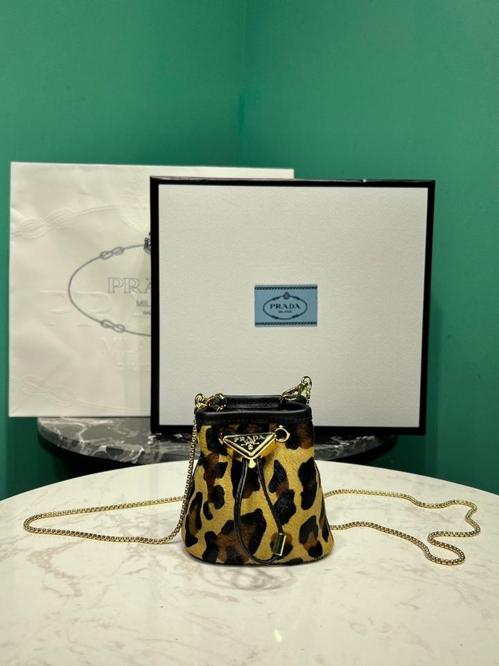Prada Printed leather mini pouch honey 1NR016 10x12x7cm-duoc-ban-tai-Hvip Bags and Accessories