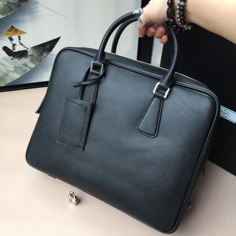 Prada Saffiano Leather briefs bag 0305 38 x28cm -duoc-ban-tai-Hvip Bags and Accessories