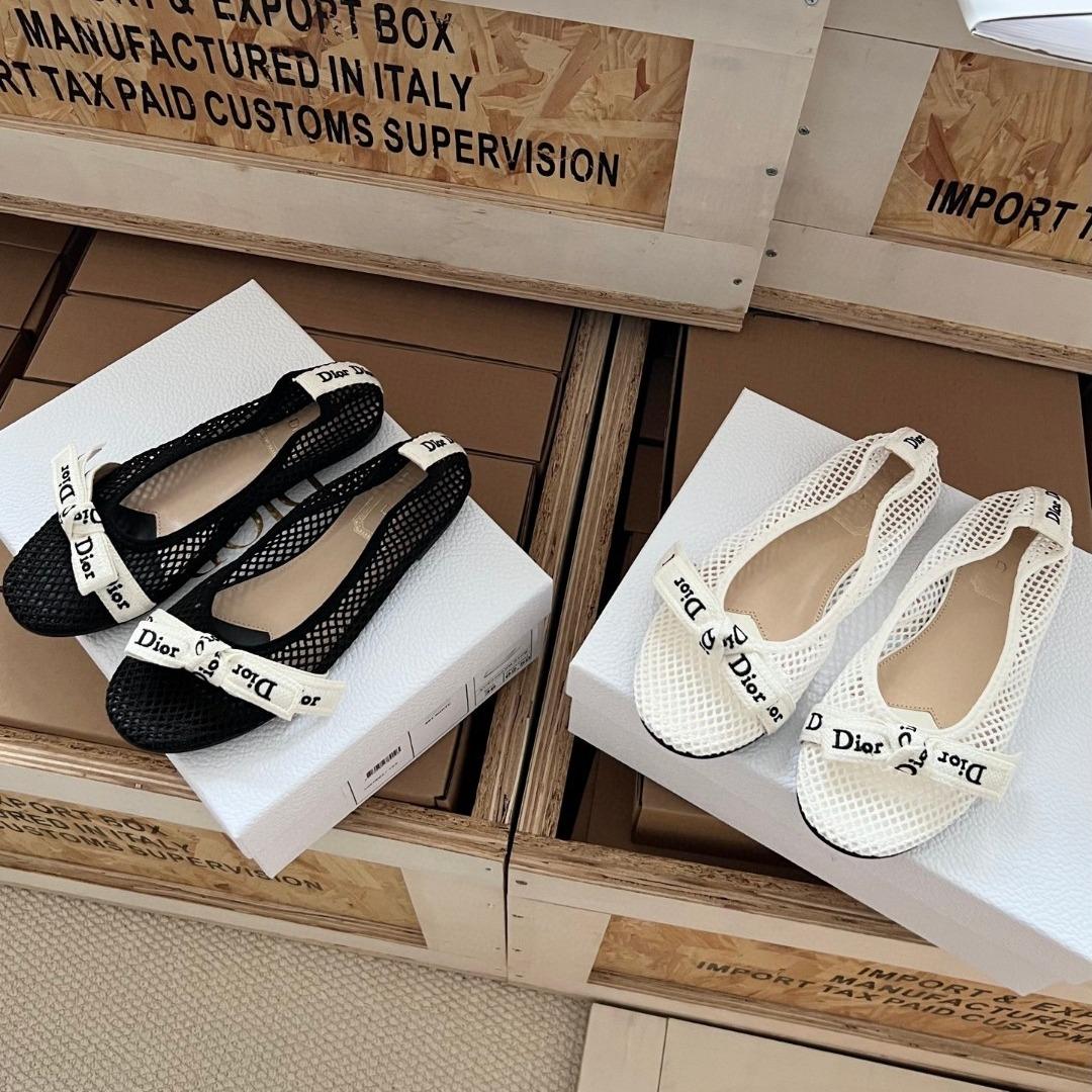 Dior J'Adior Ballet Flat  Mesh-duoc-ban-tai-Hvip Shoes and Clothes