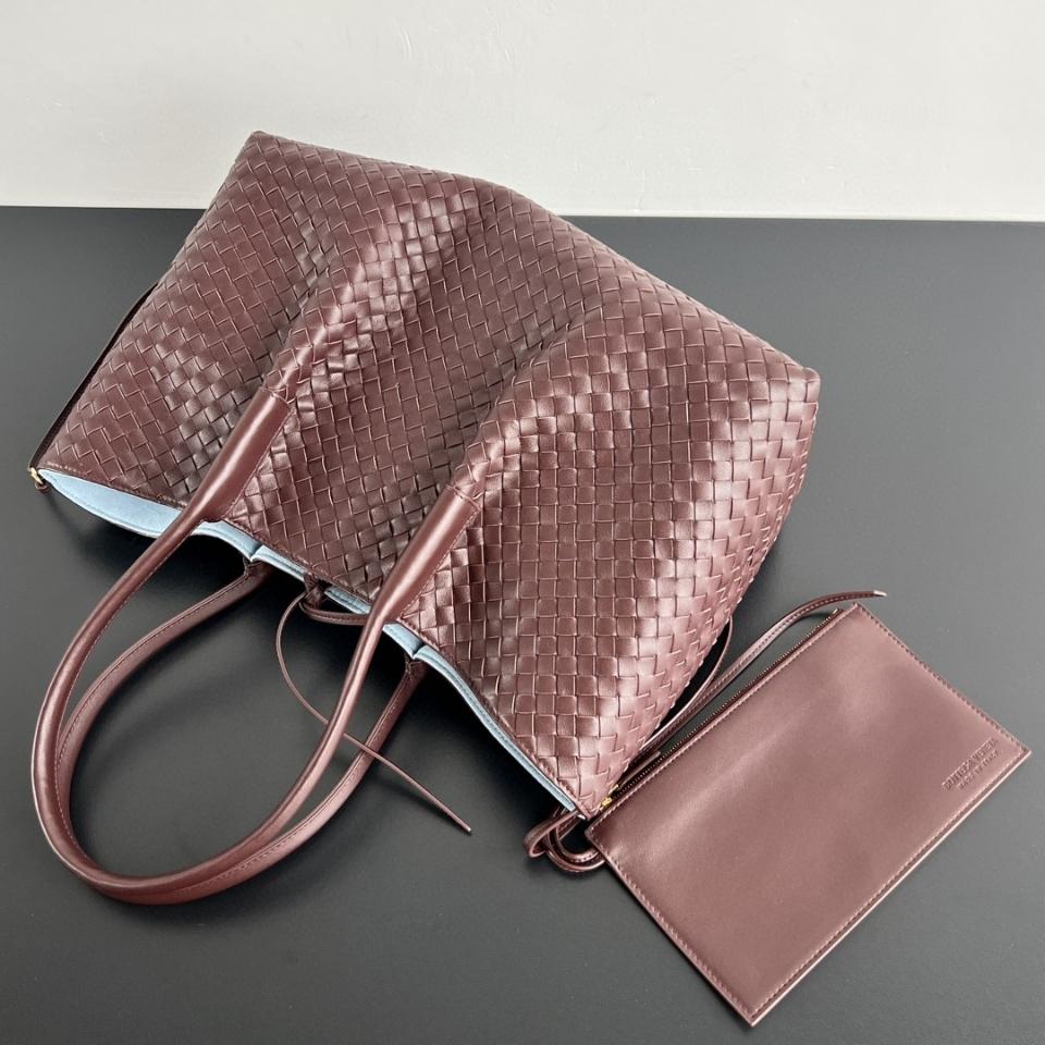 Bottega Veneta Large Pinacoteca burgundy/blue 817166 23*43*14.5cm-duoc-ban-tai-Hvip Bags and Accessories