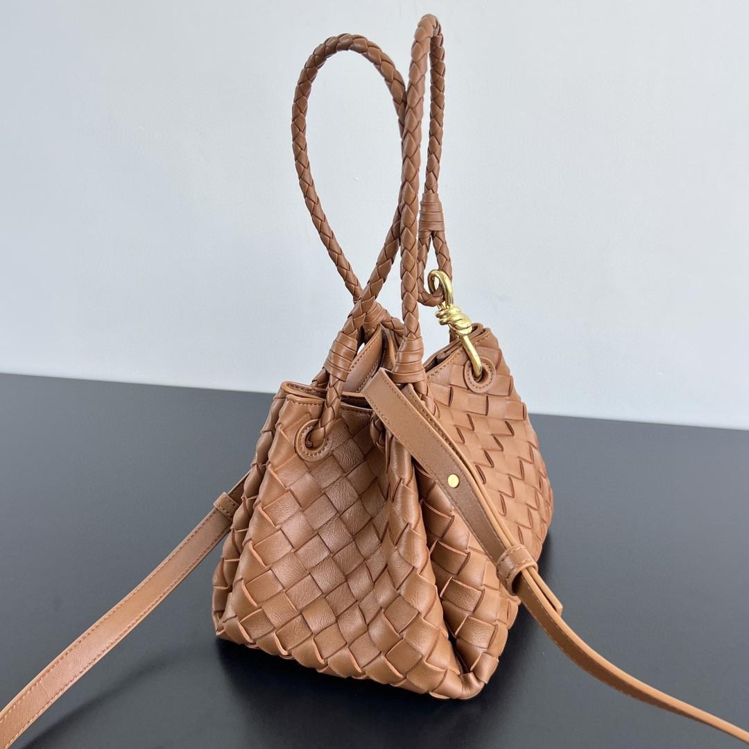 Bottega Veneta Small Parachute Intrecciato brown 796569 21X17X16.5cm-duoc-ban-tai-Hvip Bags and Accessories