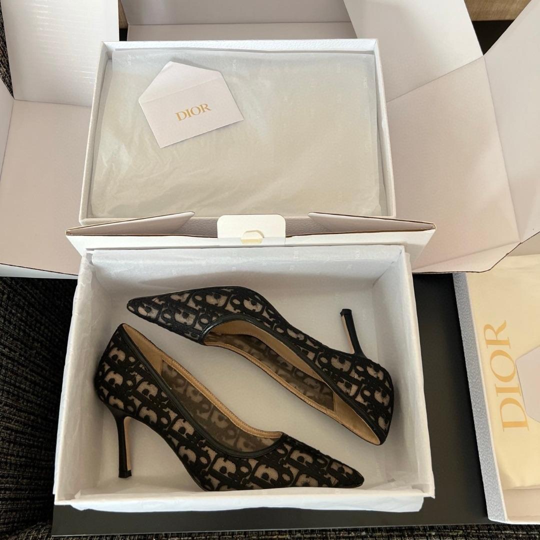 Dior Adiorable Pump Dior Oblique Embroidered Mesh-duoc-ban-tai-Hvip Shoes and Clothes