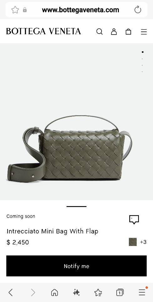 Bottega Veneta Intrecciato Mini Bag With Flap Crocodile 857931 20x12x6.5cm-duoc-ban-tai-Hvip Bags and Accessories
