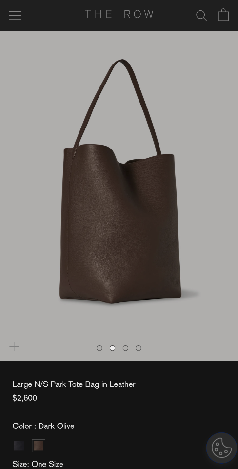 The Row Large N/S Park Tote in Leather Dark brown 44X38X21cm -25cm-duoc-ban-tai-Hvip Bags and Accessories