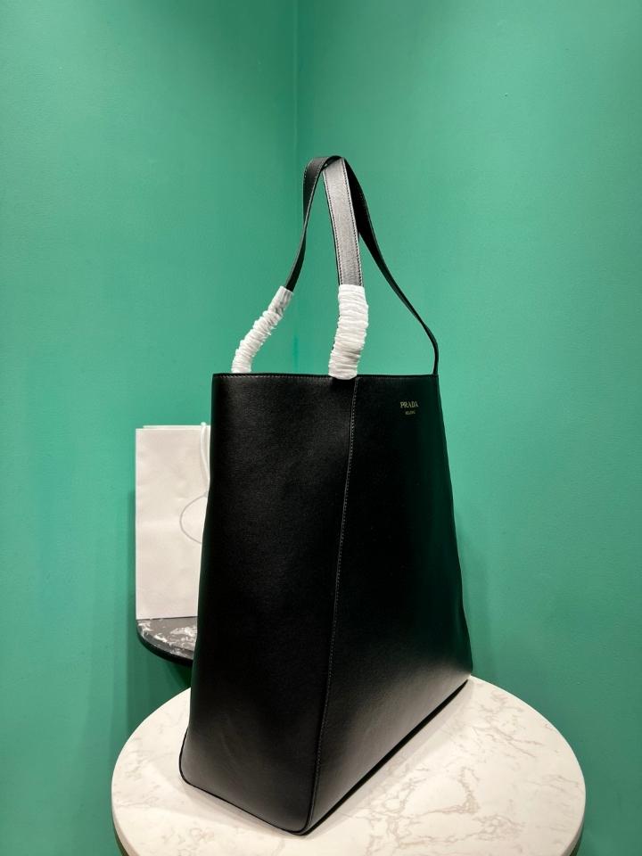 Prada leather tote bag black 2VG122 38x42x17cm-duoc-ban-tai-Hvip Bags and Accessories