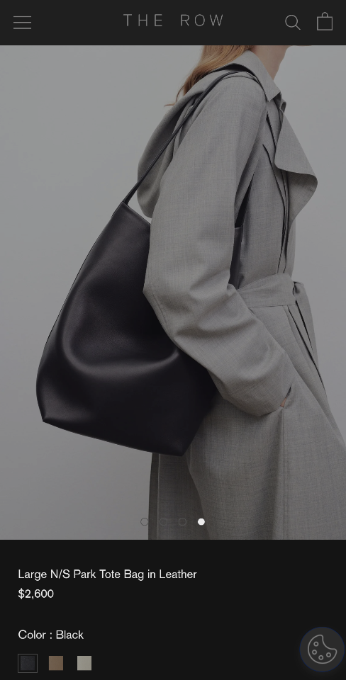 The Row Large N/S Park Tote in Leather black  44X38X21cm -25cm -duoc-ban-tai-Hvip Bags and Accessories
