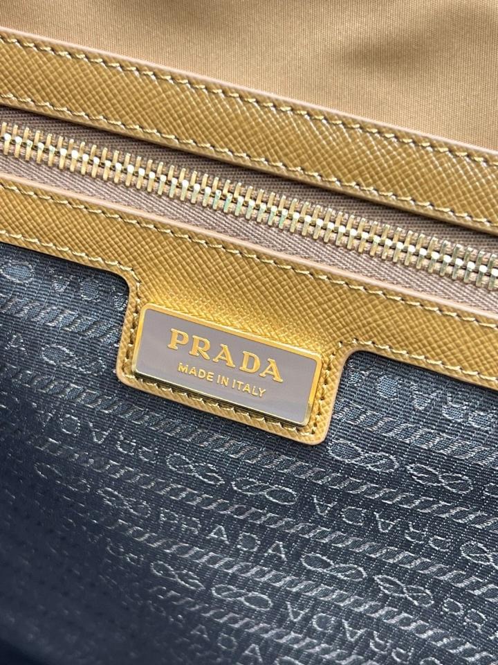 Prada Re-Edition 1978 large Re-Nylon and Saffiano leather tote bag Cork Beige 43x31x15cm-duoc-ban-tai-Hvip Bags and Accessories