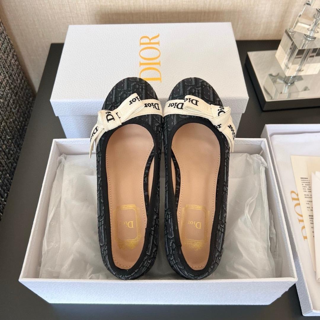 Dior J'aDior Ballet Pump in cotton Embroidered -duoc-ban-tai-Hvip Shoes and Clothes