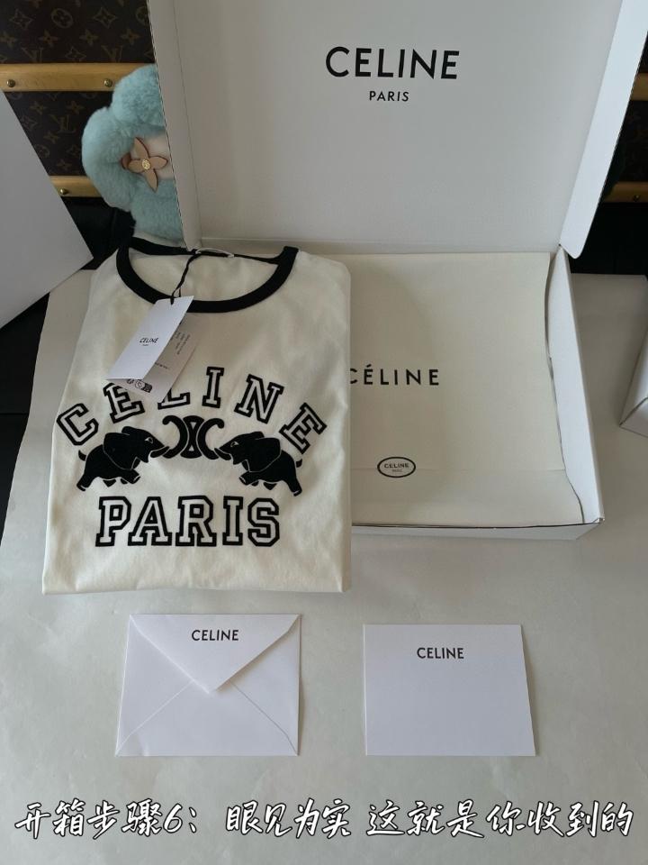 Celine regular t-shirt IN cotton jersey white-duoc-ban-tai-Hvip Shoes and Clothes