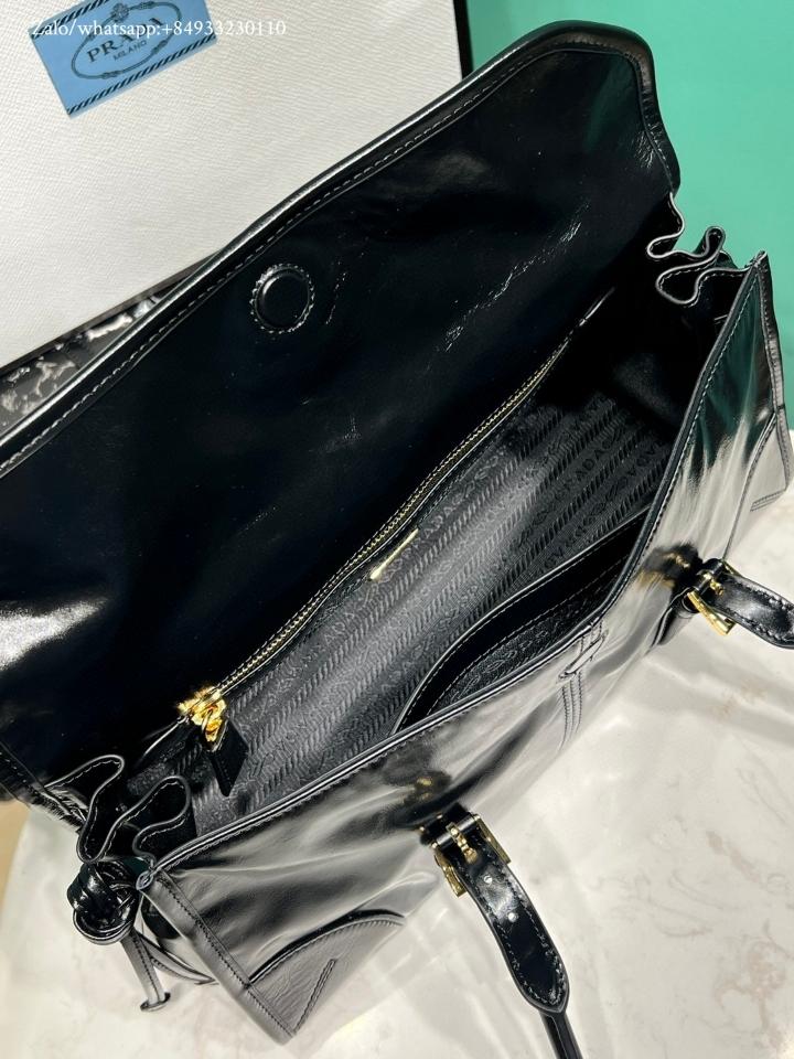 Prada Medium should bag in black calfskin 1BD376 31x15x12cm-duoc-ban-tai-Hvip Bags and Accessories
